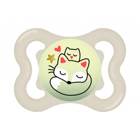 Mam Supreme Night 0+ szilikon nyugtató cumi 2 db - drapp/szürke