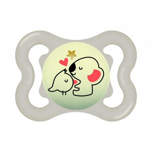 Mam Supreme Night 0+ szilikon nyugtató cumi 2 db - drapp/szürke