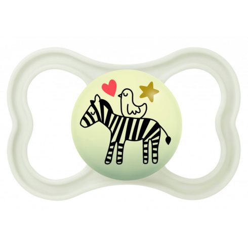 Mam Supreme Night 6+ szilikon nyugtató cumi 2 db - szürke, drapp