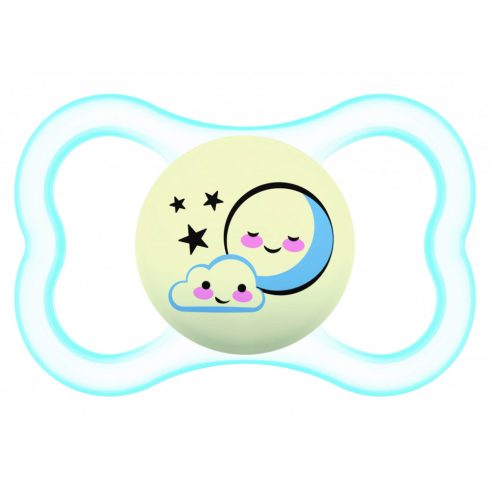 Mam Supreme Night 6+ szilikon nyugtató cumi 2 db - kék,fehér