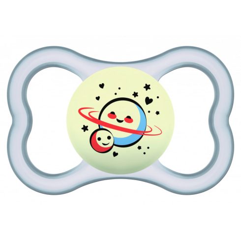 Mam Supreme Night 6+ szilikon nyugtató cumi 2 db - szürke,fehér 