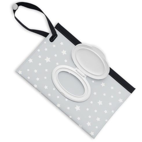 Bocioland nedves törlőkendő tartó tok - szürke csillagos