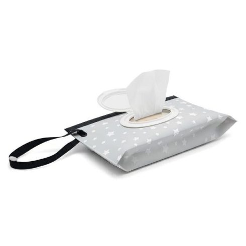 Bocioland nedves törlőkendő tartó tok - szürke csillagos