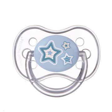   Canpol babies nyugtató szilikon cumi szimmetrikus 18 hó+ - kék csillag