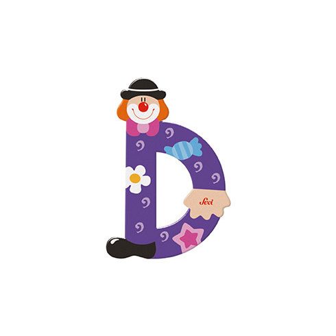 Sevi Fa betű bohócos - D lila