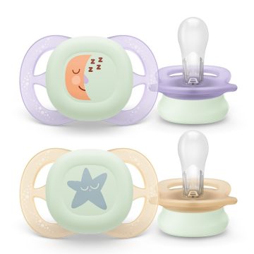   Philips AVENT SCF075/07 Játszócumi ultra start éjszakai 0-2hó lányos 2 db