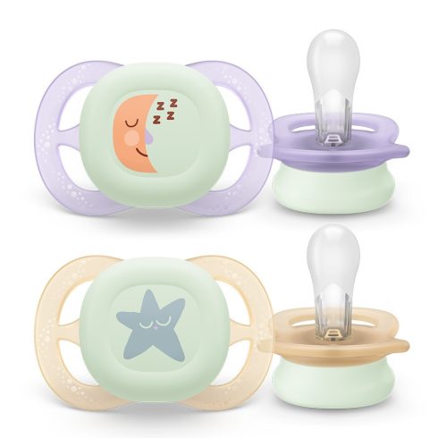 Philips AVENT SCF075/07 Játszócumi ultra start éjszakai 0-2hó lányos 2 db