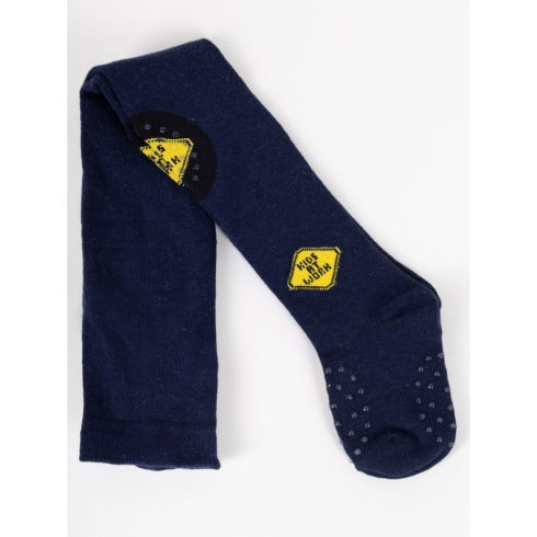 Yo!club pamut harisnyanadrág csúszásgátlóval (68-74) - sötétkék/betonkeverő