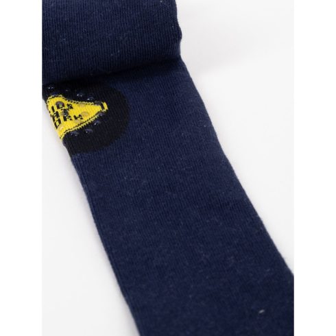 Yo!club pamut harisnyanadrág csúszásgátlóval (68-74) - sötétkék/betonkeverő