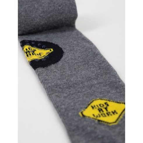 Yo!club pamut harisnyanadrág csúszásgátlóval (68-74) - szürke/betonkeverő