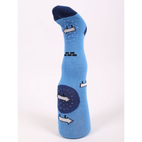 Yo!club pamut harisnyanadrág csúszásgátlóval (68-74) - kék/piros dömper