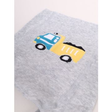   Yo!club pamut harisnyanadrág csúszásgátlóval (68-74) - szürke/sárga dömper