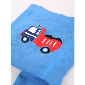   Yo!club pamut harisnyanadrág csúszásgátlóval (80-86) - kék/piros dömper