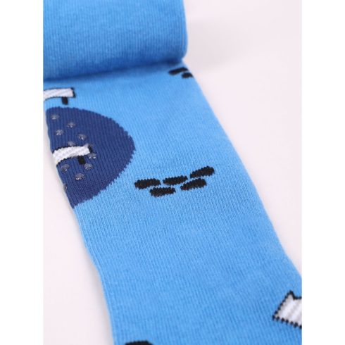 Yo!club pamut harisnyanadrág csúszásgátlóval (80-86) - kék/piros dömper