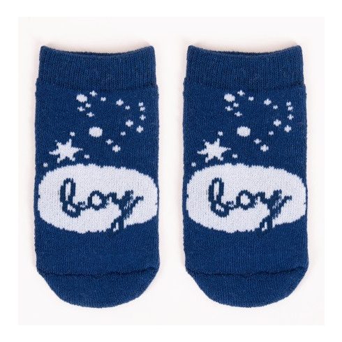 Yo! Baby frottír zokni 0-3 hó - Kék boy