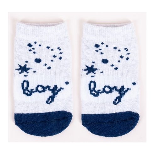 Yo! Baby zokni 0-3 hó - Szürke boy