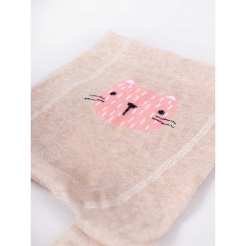 Yo!club mintás 3X ABS harisnyanadrág (80-86) - beige/cica