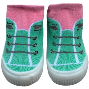 YO! Lány zoknicipő 23-as rózsaszín/zöld fűzős