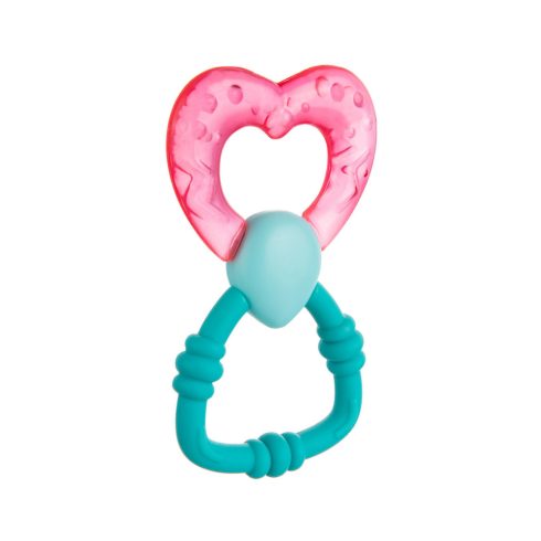 Canpol csörgő hűtőrágókával - rózsaszín szív