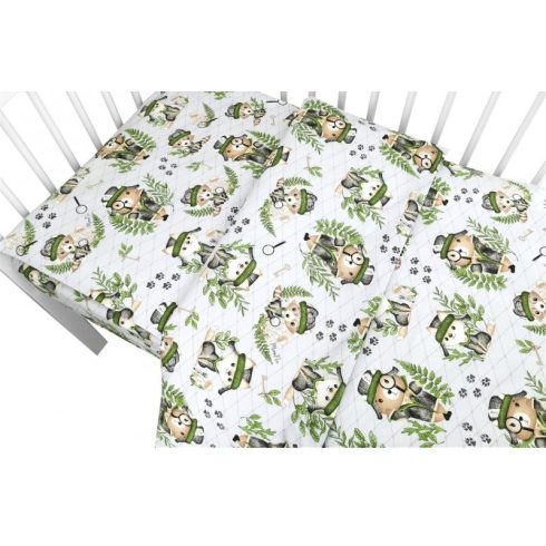 Baby Shop 3 részes ágynemű garnitúra - Természetes nyomozók szürke 