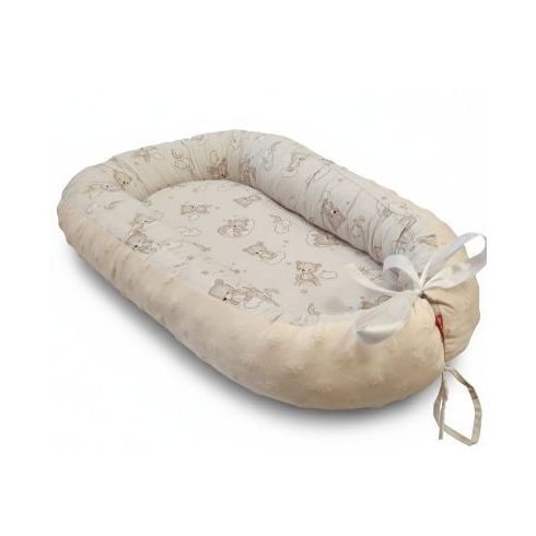 Scamp Minky-vászon babafészek - Bézs Maci