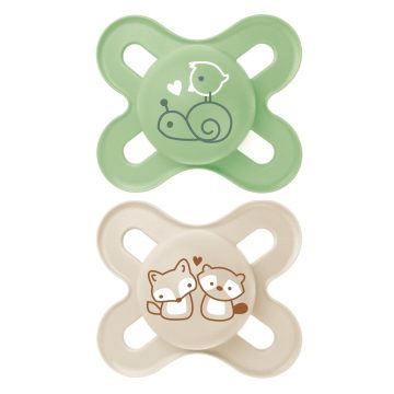   MAM Original Start  szilikon nyugtató cumi 2db 0+ hó -  zöld/bézs