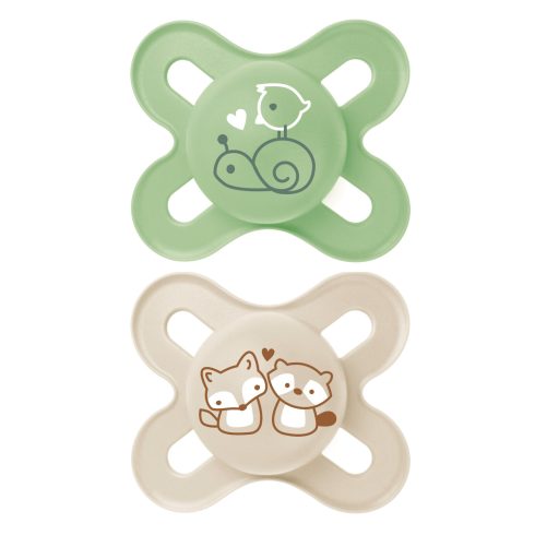 MAM Original Start  szilikon nyugtató cumi 2db 0+ hó -  zöld/bézs