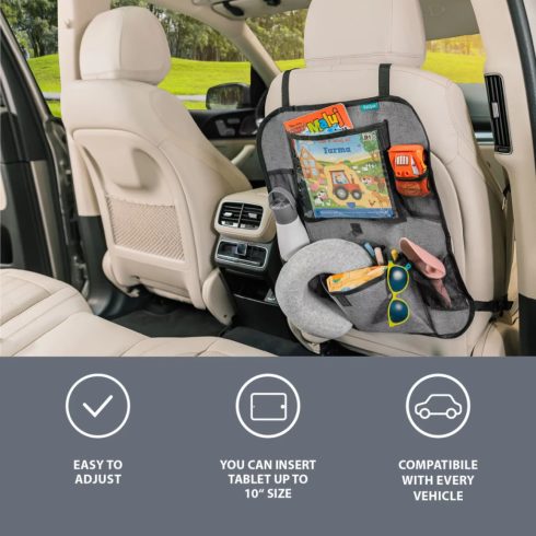 Zopa autós rendező üléstámlára tablet zsebbel -  Black 