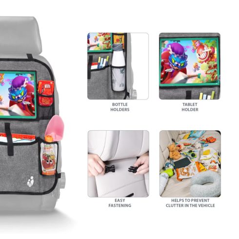 Zopa autós rendező üléstámlára tablet zsebbel -  Black 