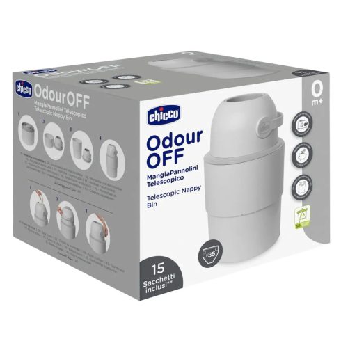 Chicco Odour Off Teleszkópos pelenkatároló konténer - világosszürke