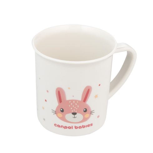 Canpol babies műanyag pohár fogóval, mikrózható,170 ml - nyuszi 