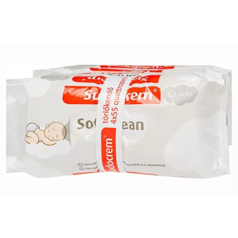 Sudocrem törlőkendő soft clean 4x55db-os