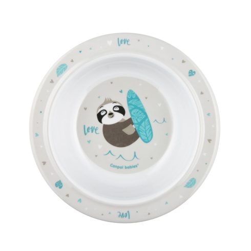 Canpol babies melamin tányér csúszásgátlóval - szürke lajhár