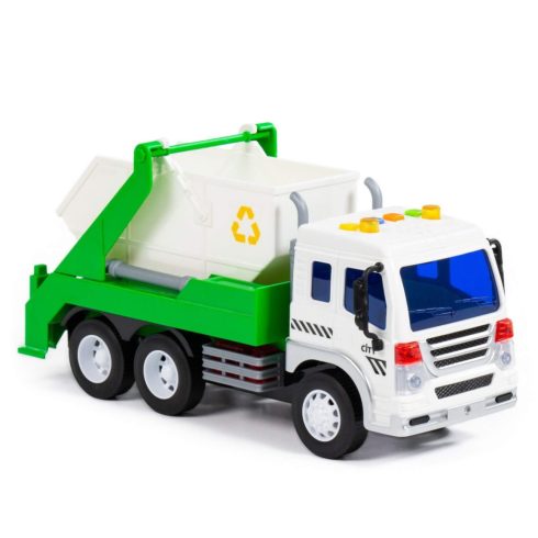 Polesie Toys City konténeres autó - fehér/zöld