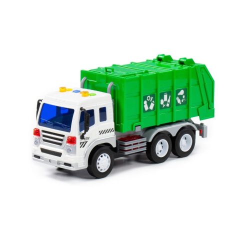 Polesie Toys City szelektívgyűjtő kukásautó - zöld
