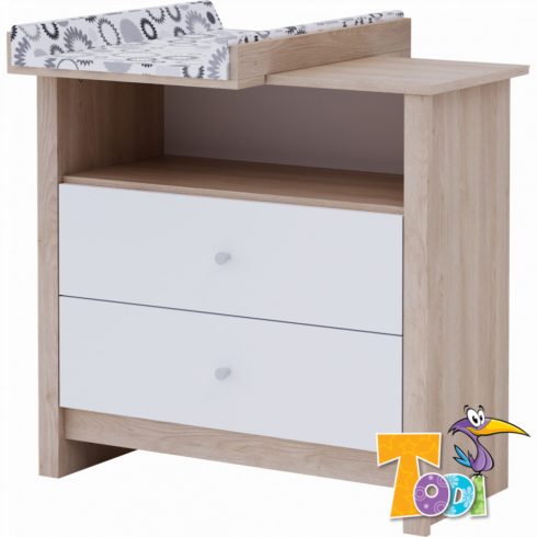 Todi Classic babaszoba II. - sonoma tölgy / bordázott fehér