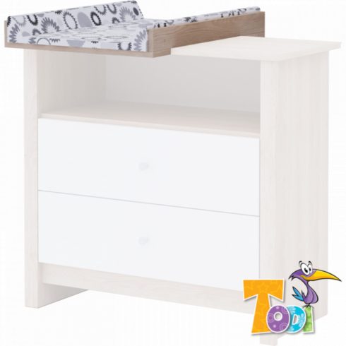 Todi Classic babaszoba I. - sonoma tölgy / bordázott fehér