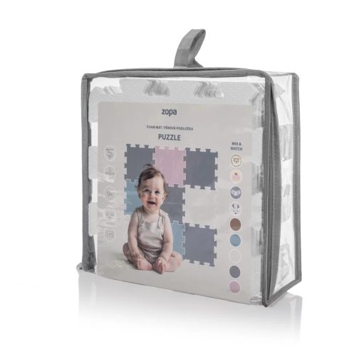 Zopa szivacs puzzle 30x30 cm 9db - Ivory Beige