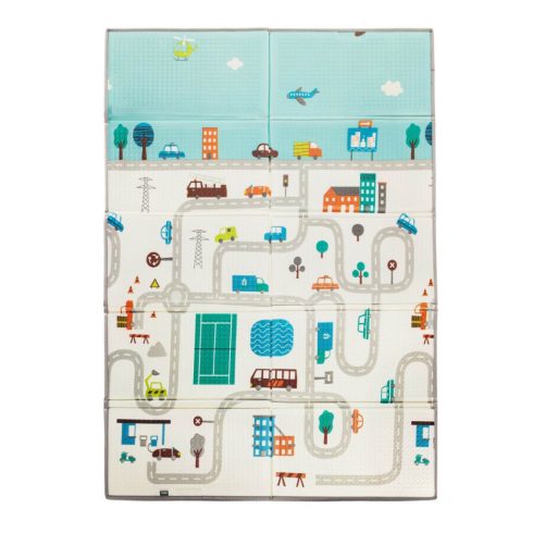 Zopa Multifunkciós kétoldalas összecsukható játszószőnyeg 180x120cm - City