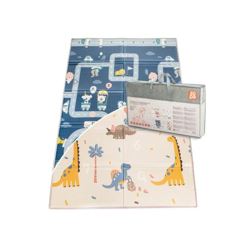 Zopa Multifunkciós kétoldalas összecsukható játszószőnyeg 180x120cm - Dinó 
