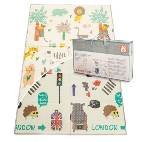 Zopa Multifunkciós kétoldalas összecsukható játszószőnyeg 180x120cm - Savana