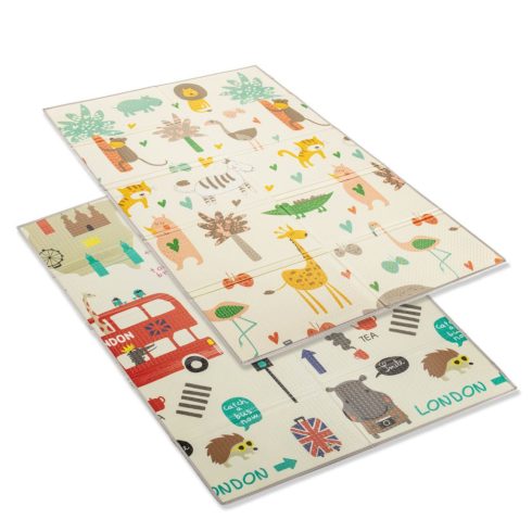 Zopa Multifunkciós kétoldalas összecsukható játszószőnyeg 180x120cm - Savana