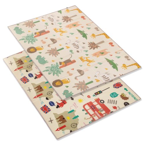 Zopa Multifunkciós kétoldalas összecsukható játszószőnyeg 200x150cm - Savana