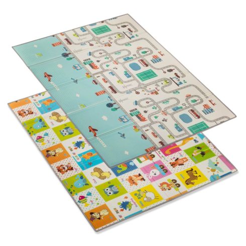 Zopa Multifunkciós kétoldalas összecsukható játszószőnyeg 200x150cm - City