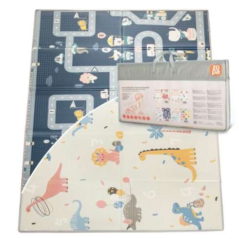 Zopa Multifunkciós kétoldalas összecsukható játszószőnyeg 200x150cm - Dinó 