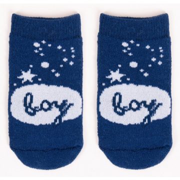 Yo! Baby frottír zokni 3-6 hó - Kék boy