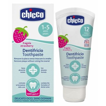 Chicco Eper ízű fogkrém fluoridos 50 ml xilittel 1-5 év