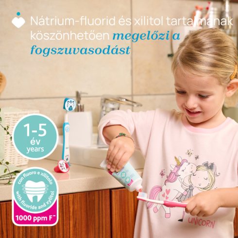 Chicco Eper ízű fogkrém fluoridos 50 ml xilittel 1-5 év