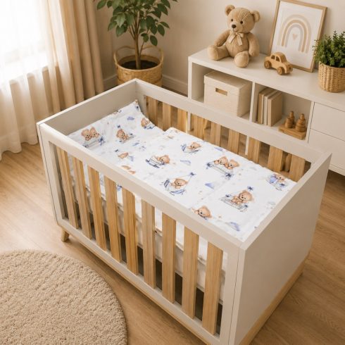 Baby Shop ágynemű huzat 90*120 cm - Mackó álom kék