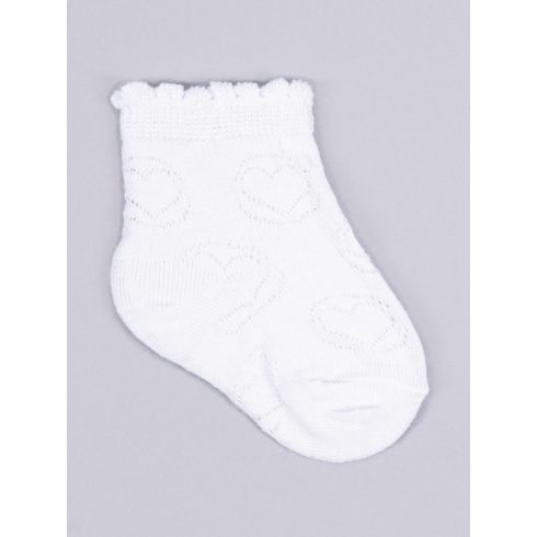 Yo! Baby pamut zokni 17/19 - fehér, mintás